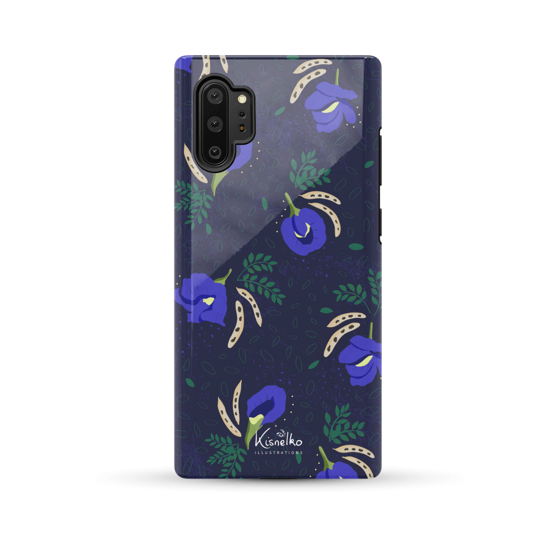 Coque fleurie Clitoria Bleu