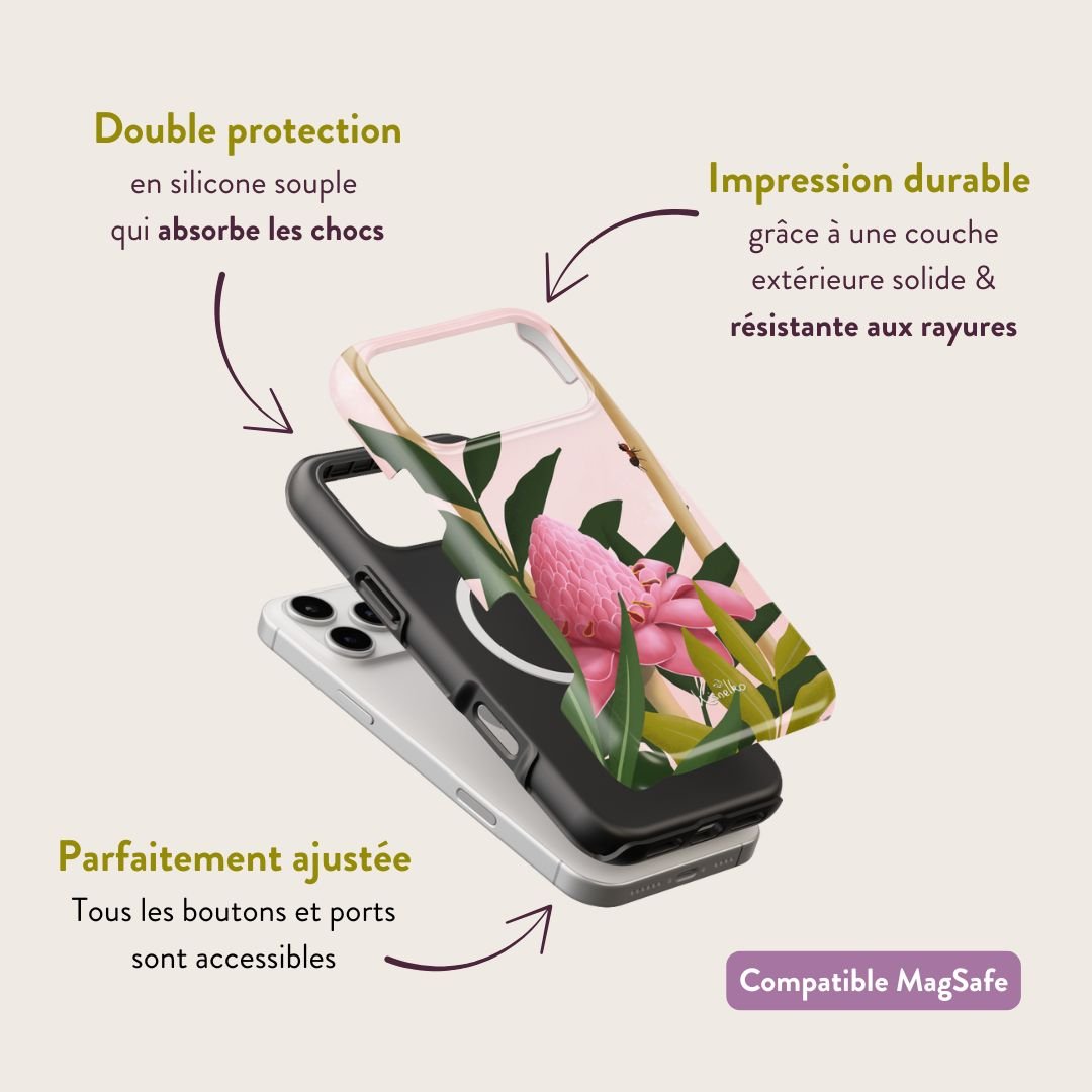 Coque Rose de porcelaine - Kisnelko