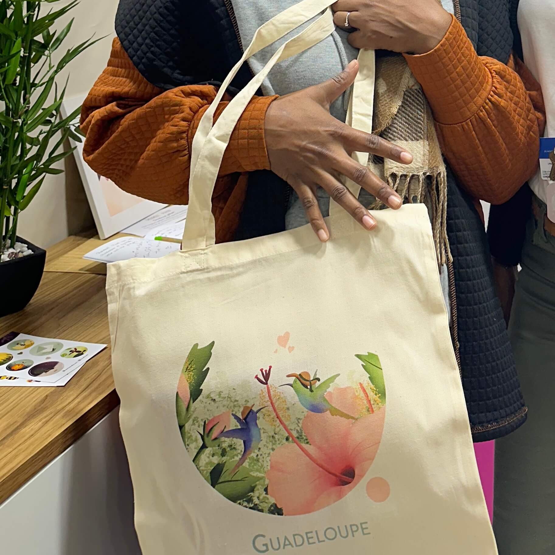 Totebag Guadeloupe Hibiscus